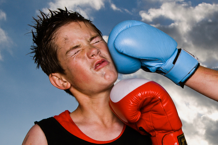 boxing kids by John Hicks